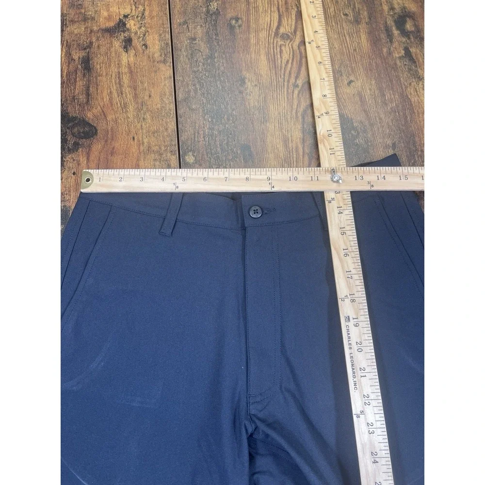 FootJoy FJ Men's Golf Shorts Black Size 30 Performance Flat Front 9